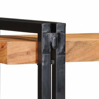 Стенен рафт 70x33x35 cm Масивна дървесина Акация