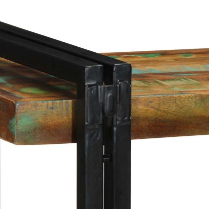 Стенен рафт Многоцветен масивен дървен материал Възстановена