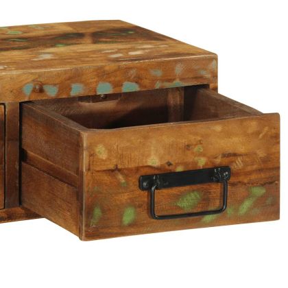 Стенен шкаф за телевизор Масивна дървесина Възстановена