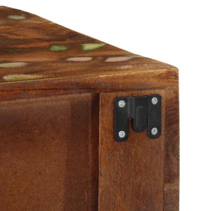 Стенен шкаф за телевизор Масивна дървесина Възстановена