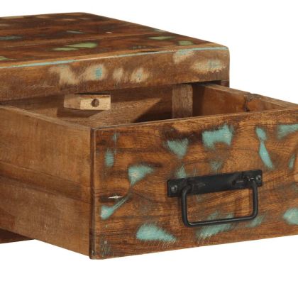 Стенен шкаф за телевизор Масивна дървесина Възстановена