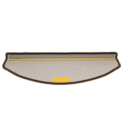 Изтривалки за стълби, 30 бр., 65x24x4 см, кафеенокафяви, полукръгли, големи