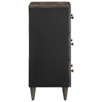 Шкафове 2 бр. светло сиво 60x33,5x75 cm масивна дървесина Манго