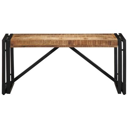 Масичка за кафе 80x40x35 cm Масивна груба дървесина Манго