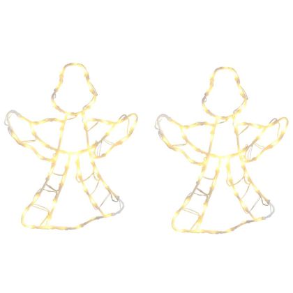 Коледни светлини Ангел силует 2 бр. 50 светодиода топло бяло