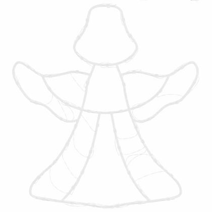 Коледни светлини Ангел силует 2 бр. 50 светодиода топло бяло