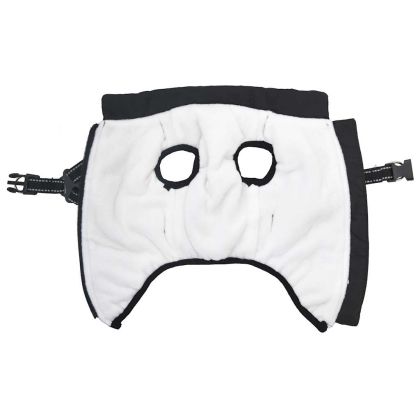 Кучешко палто с ремък Водоустойчиво светлоотразително черно L36