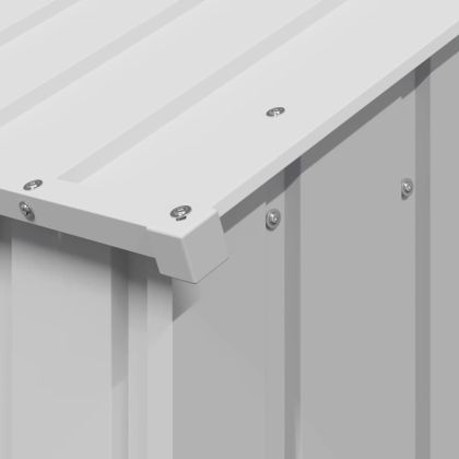 Къща за кучета с покрив 114x202x101 cm Поцинкована стомана