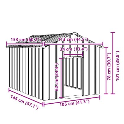 Къща за кучета с покрив 113x153x101 cm Поцинкована стомана