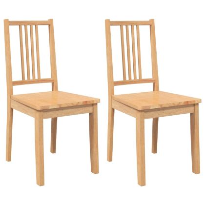 трапезни столове 2 бр. естествена масивна дървесина гума