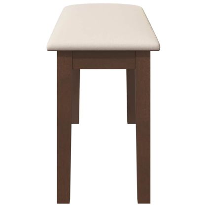 Пейка 90 см Кафява масивна дървесина Гума