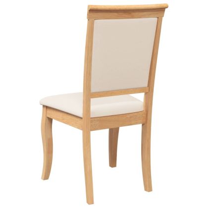 Трапезни столове с възглавници 2 бр Естествено масивно дърво