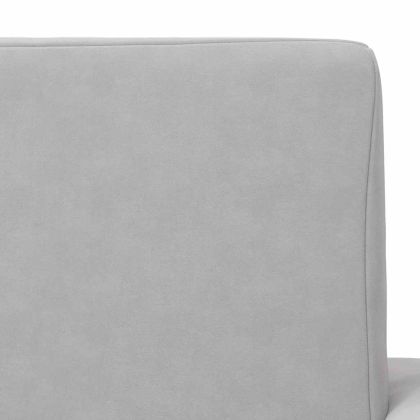 Детски диван-легло светлосив мек плюш