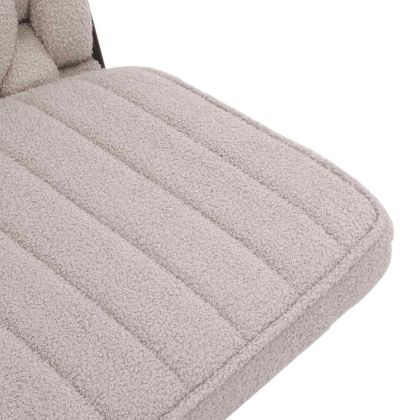 Въртящ се офис стол Светло сив къдрав вълнен плат