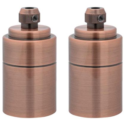 Лампи 2 бр Червен бронз E27