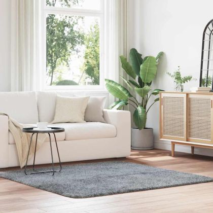 Шаги килим с дълъг косъм, NAVARRA, сребристо сив, 160x160 см