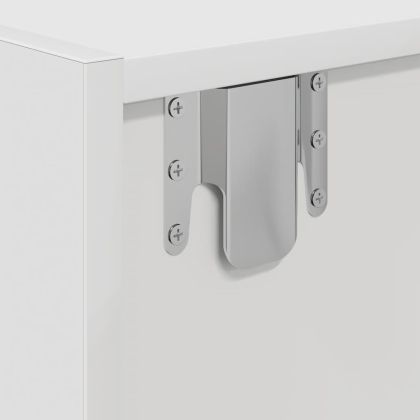 ТВ шкафове, 2 бр, бели, 60x31x25,5 см, инженерно дърво