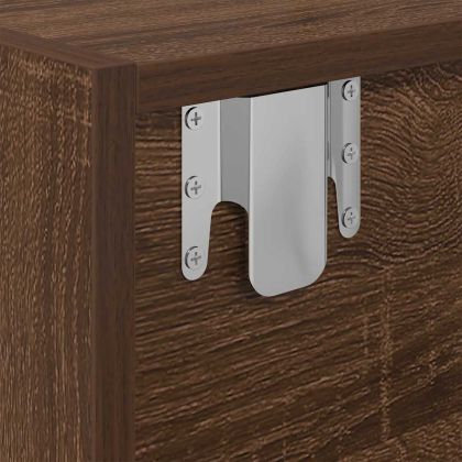 ТВ шкафове 2 бр Кафяв дъб 60x31x25,5 см инженерно дърво