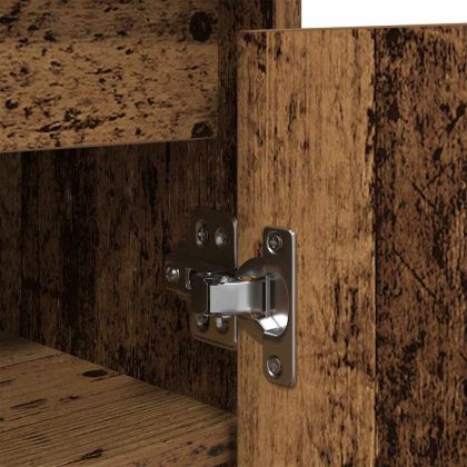 Шкаф за обувки, старо дърво, 57x34x76 см, инженерна дървесина