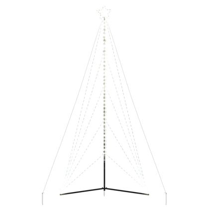 LED коледна елха 615 светодиода студено бяло 404,5 см