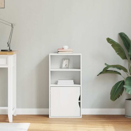 Страничен шкаф ODDA White 40x24x79 cm Масивна дървесина Бор