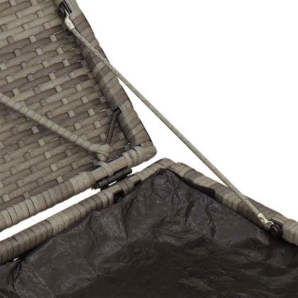 Градински табуретки с възглавници 2 бр. сиви 40x40x43 cm