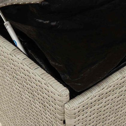 Градинска кутия за съхранение с колела Светло сиво