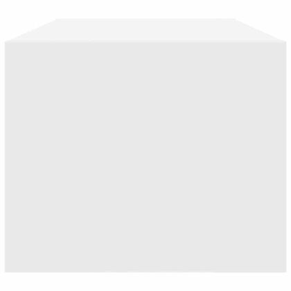 ТВ шкаф, бял, 80x31x25,5 см, инженерно дърво