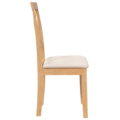 Трапезни столове с възглавници 2 бр масивна дървесина гума