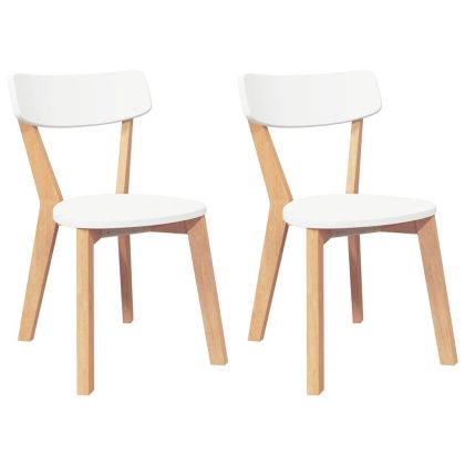 трапезни столове 2 бр. масивна дървесина гума