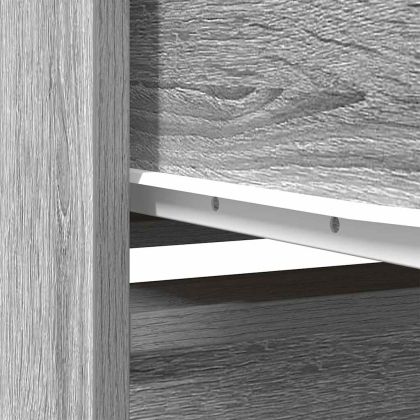 Шкаф с чекмеджета, сив сонома 55,5x34x119,5 см, инженерно дърво