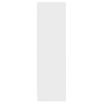 Шкаф с чекмедже, бели, 55,5x34x119,5 см, инженерно дърво