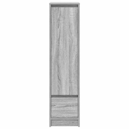 Висок шкаф, сив сонома, 29,5x34x119,5 см инженерно дърво