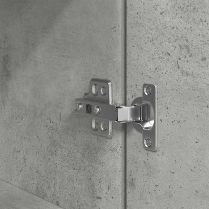 Нощно шкафче, бетонно сиво, 39x35x65 см, инженерно дърво