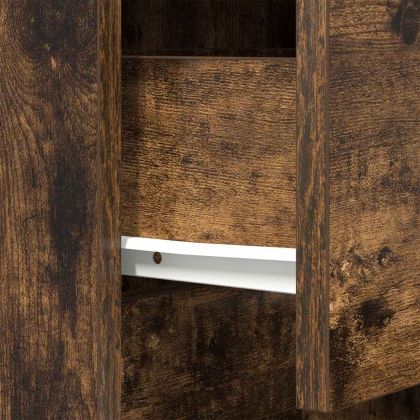 Нощно шкафче, Опушен дъб, 39x35x65 см, инженерно дърво