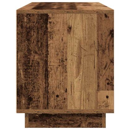 ТВ шкаф с LED осветление, старо дърво, 100x41x50 см