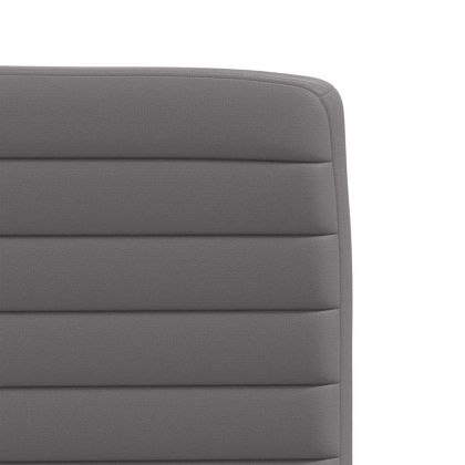 Трапезни столове, 6 бр, сиви, изкуствена кожа