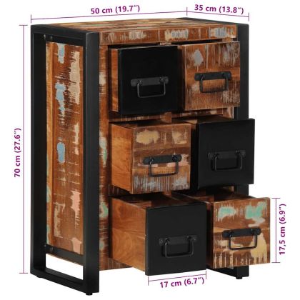 Шкаф 50x35x70 cm Масивна дървесина Възстановена