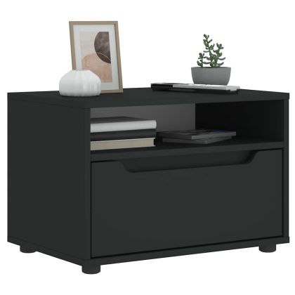 ТВ шкаф "VISNES" Черен 60x40x38 cm Изработена дървесина