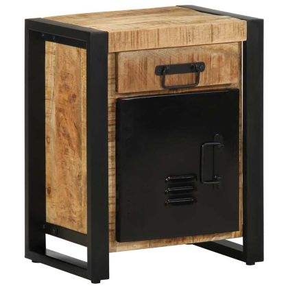 Нощно шкафче 40x30x50 cm Масивна груба дървесина Манго