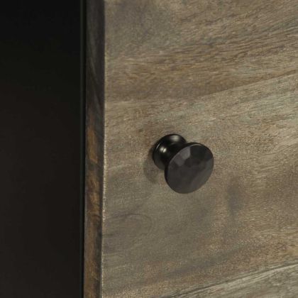 Нощни шкафчета 2 бр. светло сиво масивна дървесина манго