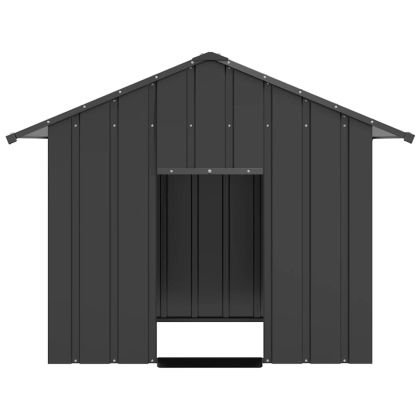 Къща за кучета с покрив 131x101x102 cm Поцинкована стомана