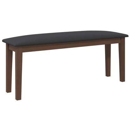 Пейка 110 см Кафява масивна дървесина Гума