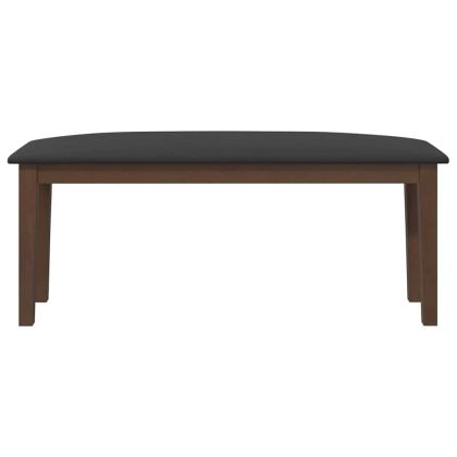 Пейка 110 см Кафява масивна дървесина Гума