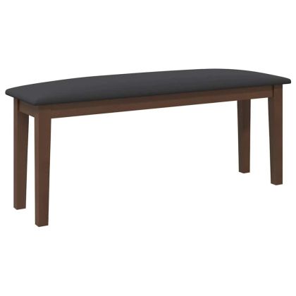 Пейка 110 см Кафява масивна дървесина Гума