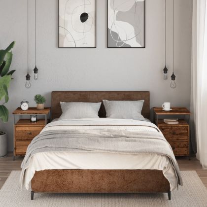 Нощни шкафчета, 2 бр, старо дърво, 44x45x60 см, ПДЧ