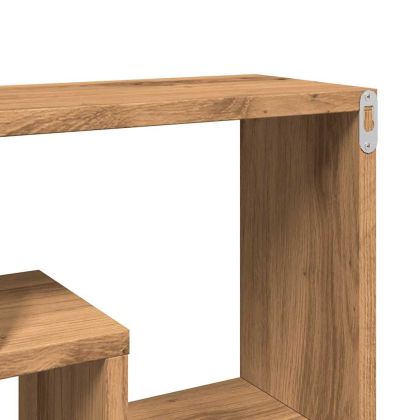 Стенен рафт, дъбов, 85x16x52,5 см, инженерно дърво