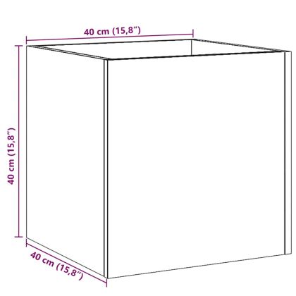 Плантерна кутия, дъб артизан, 40x40x40 см, инженерно дърво
