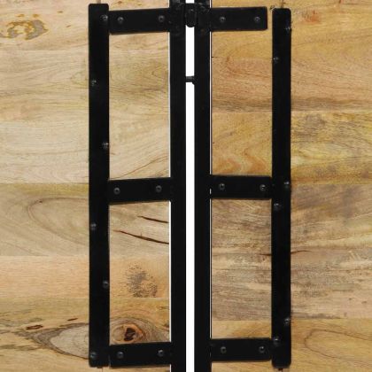 табла за глава 180 cm от масивно дърво манго и желязо