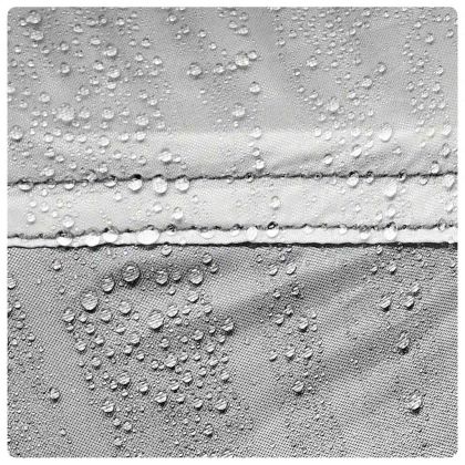 Шатра за басейн с подвижна муха & Мрежести стени сива 618x532cm